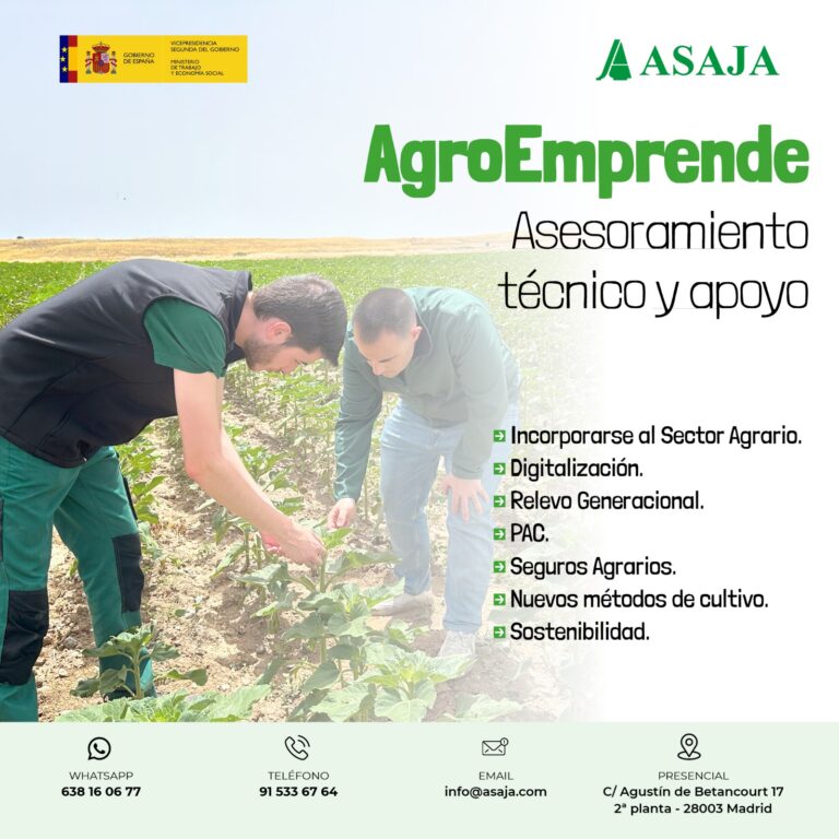 AgroEmprende, un servicio técnico de asesoramiento y apoyo de ASAJA a emprendedores ru