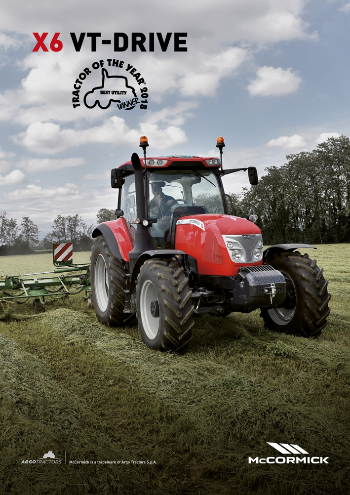 McCormick X6 VT-Drive se adjudica el premio Tractor of The Year 2018  en la categoría Best Utility