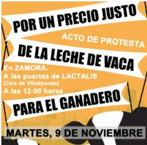 Los ganaderos de leche llevarán su protesta a las puertas de la industria