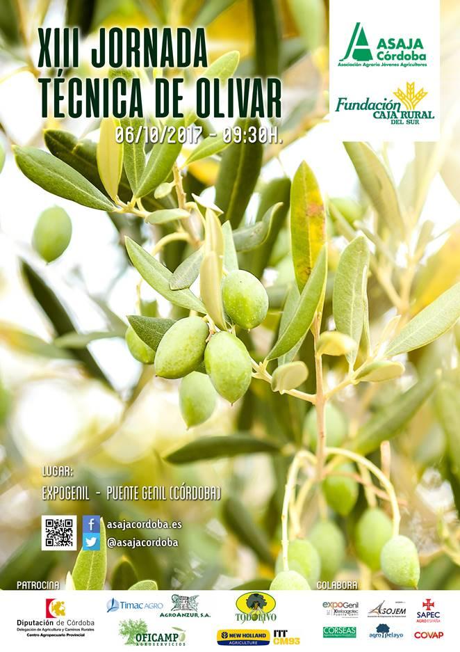 El próximo 6 de octubre, celebraremos la XIII JORNADA TÉCNICA DE OLIVAR DE ASAJA CÓRDOBA