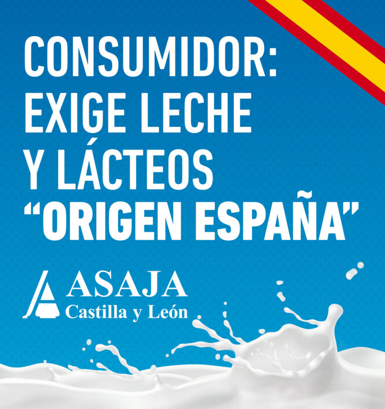 Campaña de ASAJA Castilla y León en redes sociales para animar a los consumidores a que pidan leche y lácteos “ORIGEN ESPAÑA”