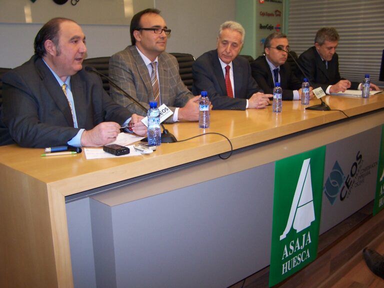 Jornada de trabajo de ASAJA Aragón con el consejero Modesto Lobón el pasado martes, 3 de enero