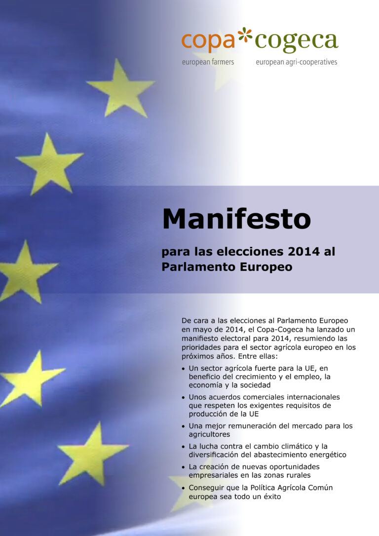 El Copa-Cogeca ha lanzado un manifiesto electoral para 2014, resumiendo las prioridades para el sector agrícola europeo en los próximos años