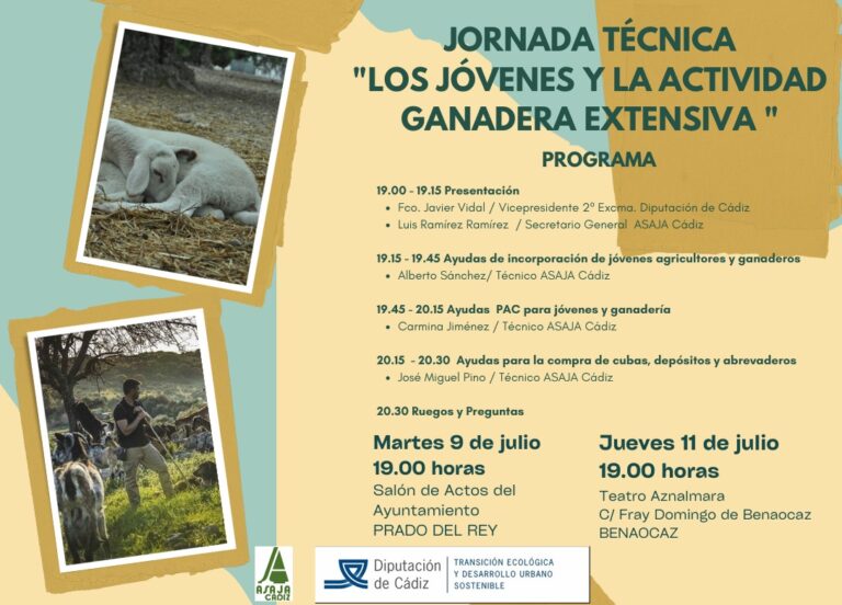 Asaja Cádiz pone en marcha la segunda edición del programa ‘puesta en valor de la ganadería extensiva de la sierra de Cádiz’