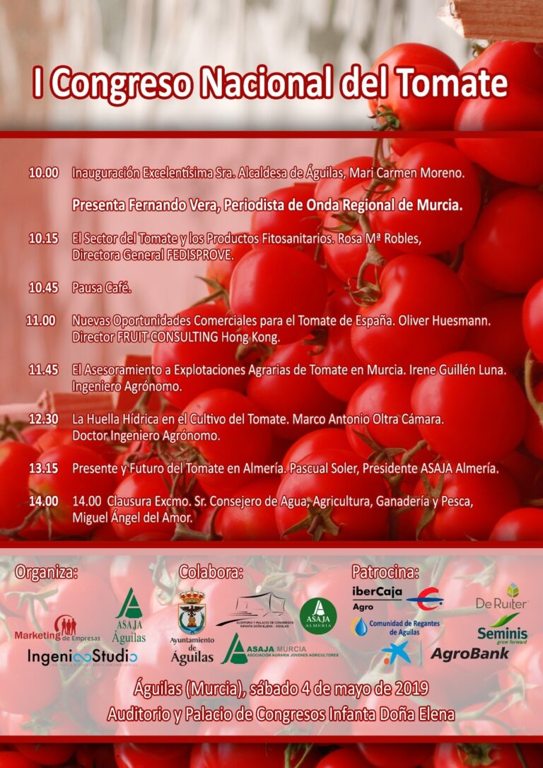 ASAJA-ALMERÍA participó este sábado en el primer congreso nacional de tomate celebrado en Águilas