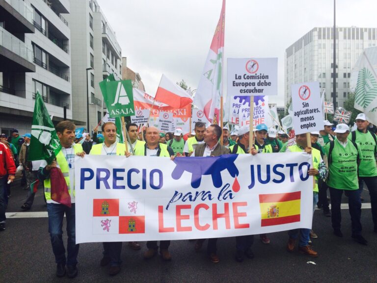 ASAJA de Castilla y León lleva hasta Bruselas la defensa de los ganaderos de leche
