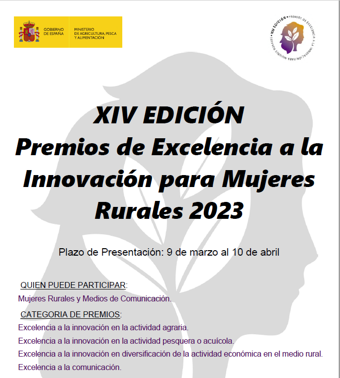Convocados los XIV Premios de Excelencia a la Innovación para Mujeres Rurales