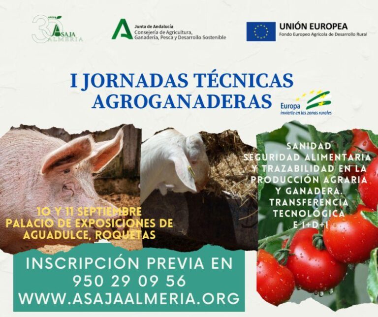 Asaja Almería celebra este fin de semana unas jornadas técnicas centradas en sanidad, seguridad alimentaria y trazabilidad