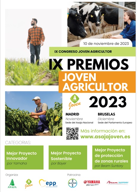 Viernes, 10 de noviembre de 2023. ASAJA entrega los PREMIOS JOVEN AGRICULTOR 2023