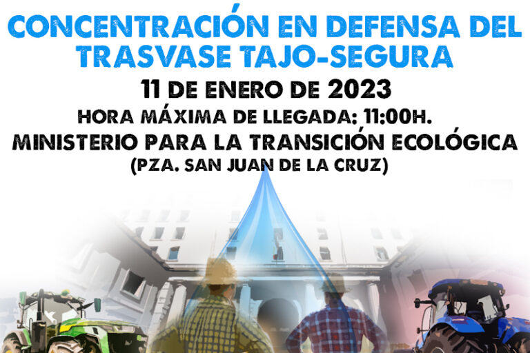 Asaja Alicante se movilizará en Madrid para mostrar su repulsa ante la política hídrica del Gobierno y las mentiras de la ministra