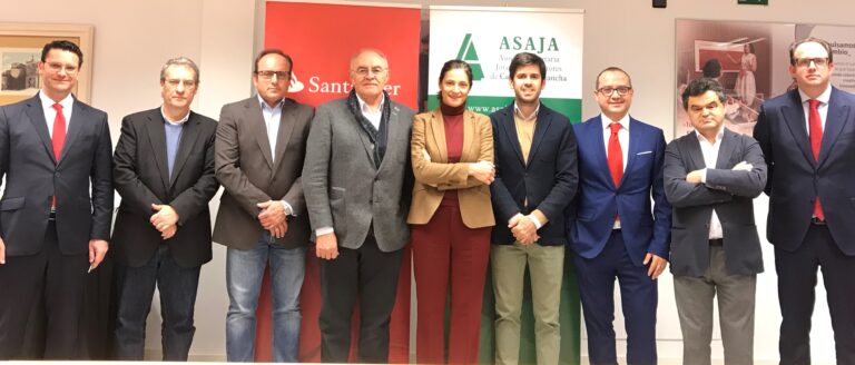 La renovación del convenio entre Banco Santander y las organizaciones provinciales de ASAJA CLM garantiza la seguridad en la tramitación de las ayudas de la PAC