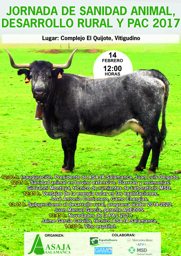 Vitigudino acoge una jornada sobre sanidad animal, desarrollo rural y novedades de la PAC 2017