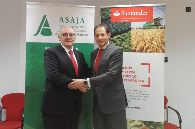 Banco Santander y las organizaciones provinciales de ASAJA CLM renuevan el convenio de colaboración para la tramitación de las ayudas de la PAC