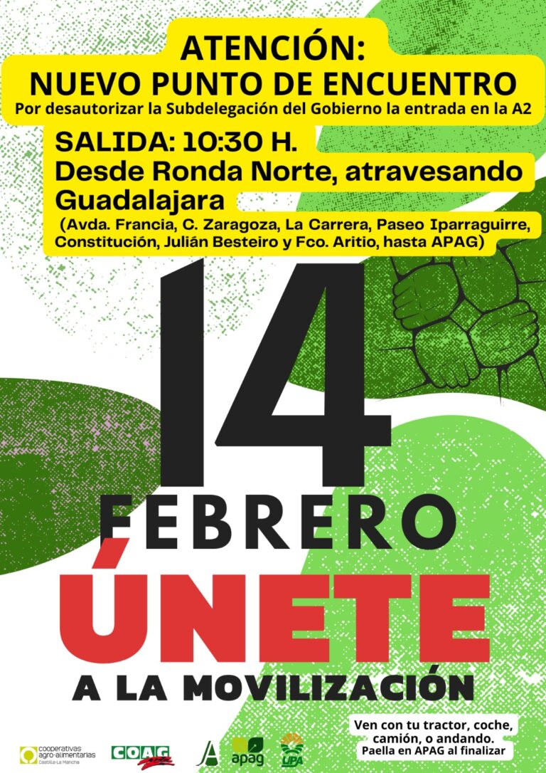 ASAJA, COAG, UPA y Cooperativas Agro-alimentarias de Castilla-La Mancha piden unidad de acción para defender los intereses de agricultores y ganaderos
