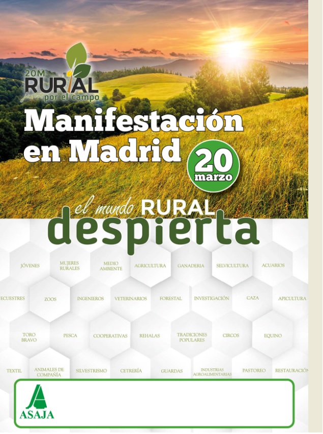 El 20M Rural prevé reunir a más de 200.000 personas para reivindicar un futuro para el campo