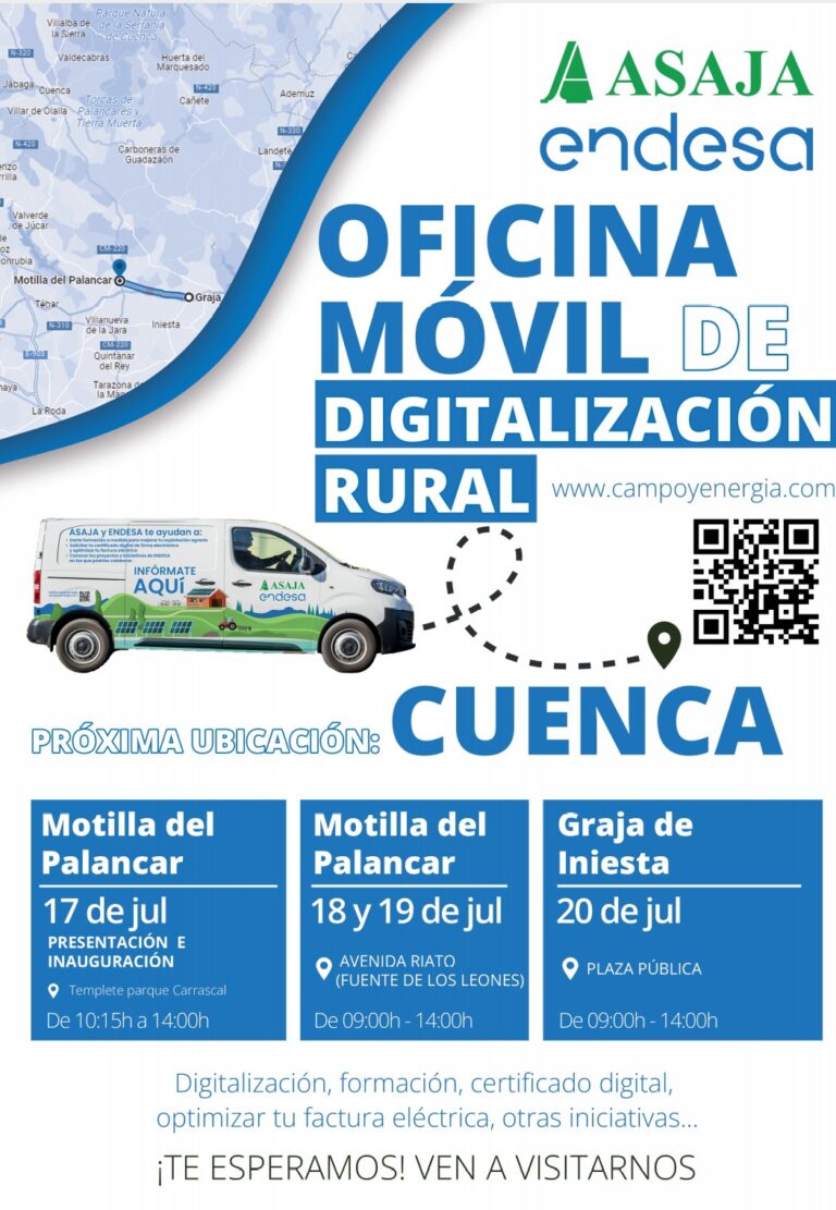 La innovadora oficina móvil para impulsar la digitalización rural inicia su recorrido por Castilla-La Mancha