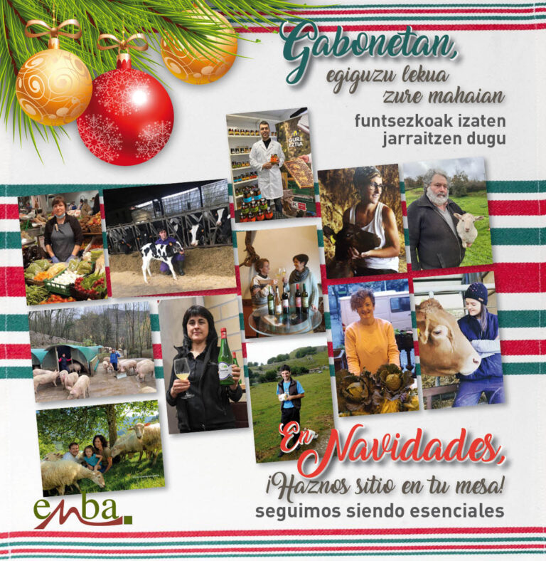 Asaja Guipúzcoa ENBA presenta la campaña “En NAVIDADES, ¡HAZNOS SITIO EN TU MESA!”