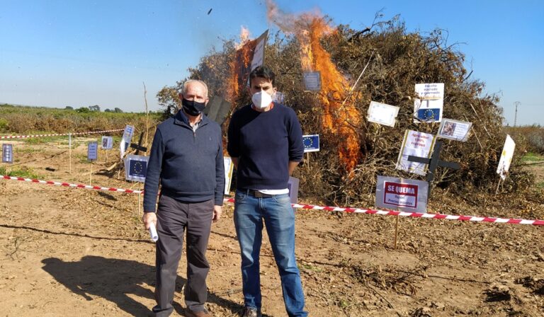 Asaja Valencia AVA visibiliza el arranque de 2.000 campos valencianos en el último año con una cremà agraria