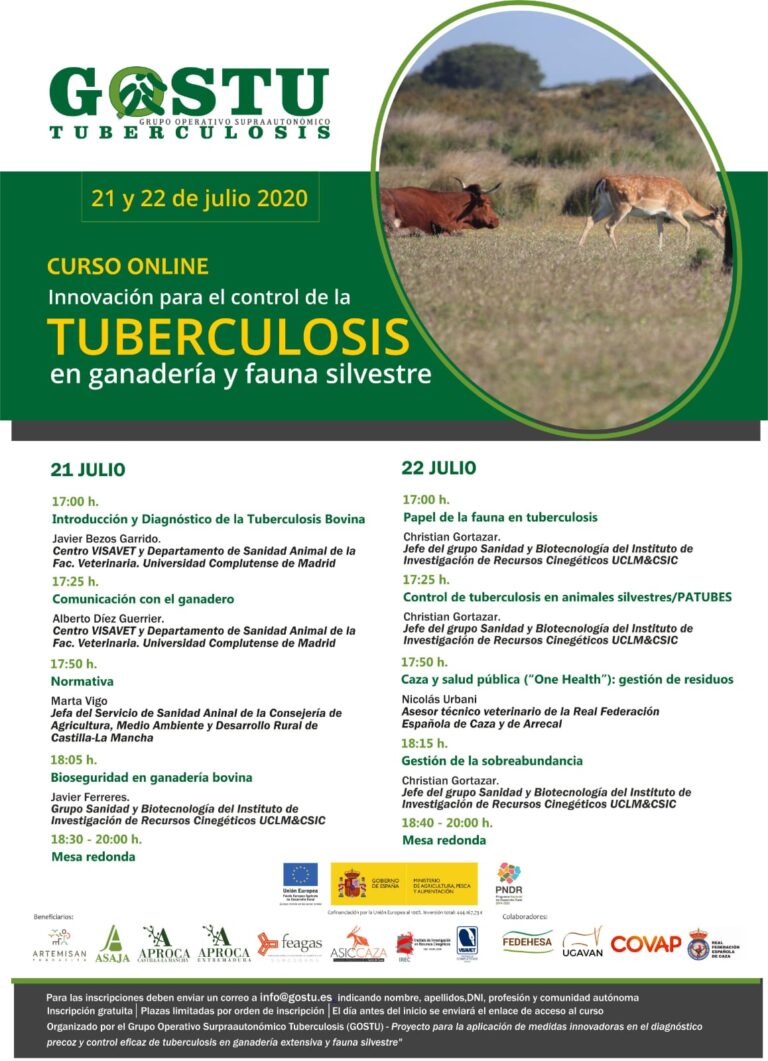 Curso online. Innovación para el control de la tuberculosis en ganadería y fauna silvestre