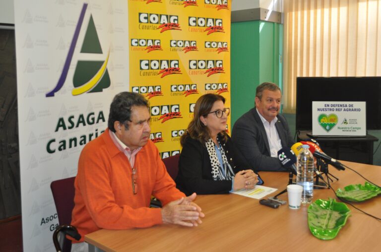 ASAGA Canarias, COAG Canarias y UPA se manifestarán el próximo 14 de marzo en Tenerife