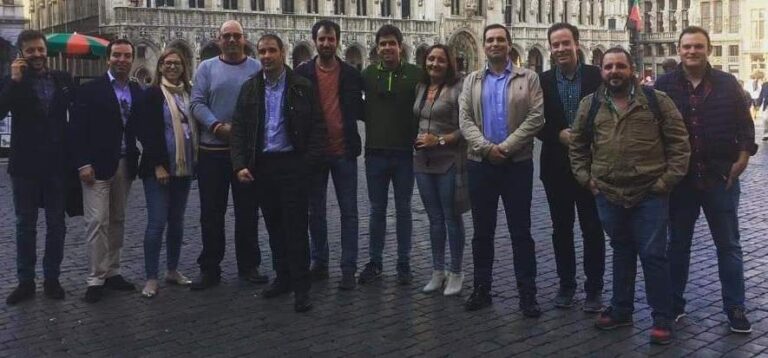 Pedro Gallardo acompañó a la expedición de jóvenes de Asaja que asiste al congreso europeo en Bruselas