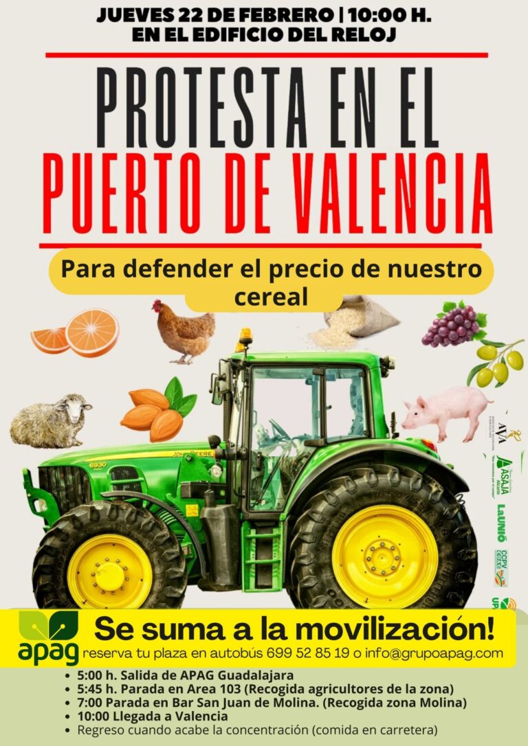 Guadalajara participa hoy 22-F en el bloqueo al Puerto de Valencia