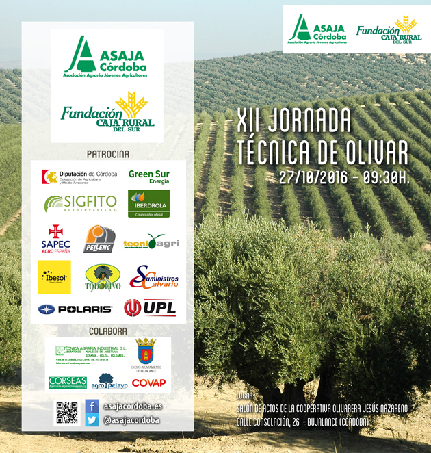 Asaja Córdoba celebra la XII Jornada de Olivar donde abordará el control de enfermedades y los beneficios para los olivareros