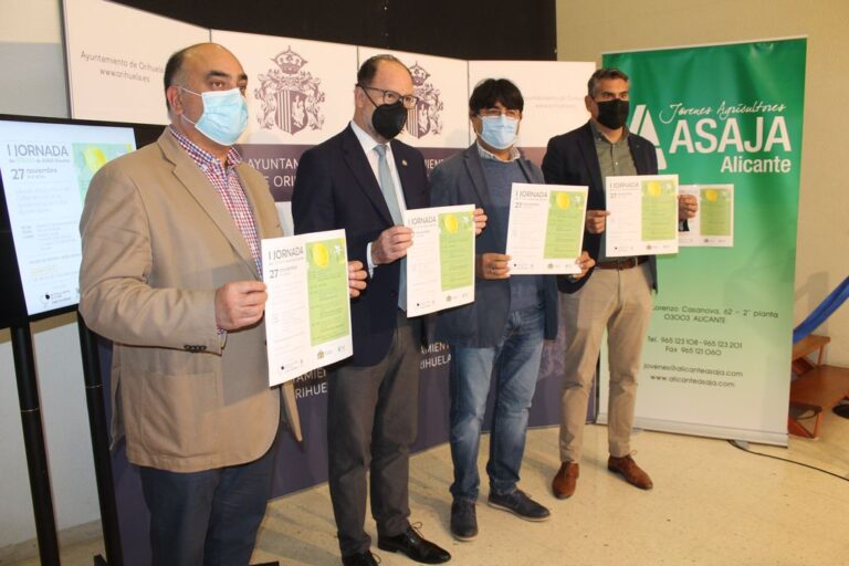 ASAJA Alicante y el Ayuntamiento de Orihuela presentan la I Jornada de Cítricos, que se celebrará el sábado en Orihuela
