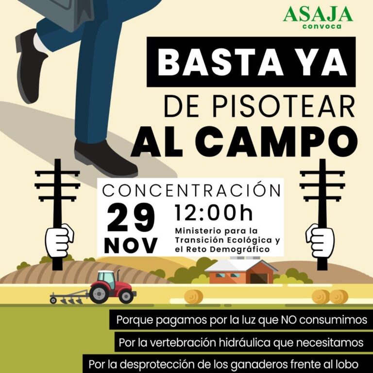 Concentración de Asaja ante el Ministerio de Transición Ecológica y Reto Demográfico