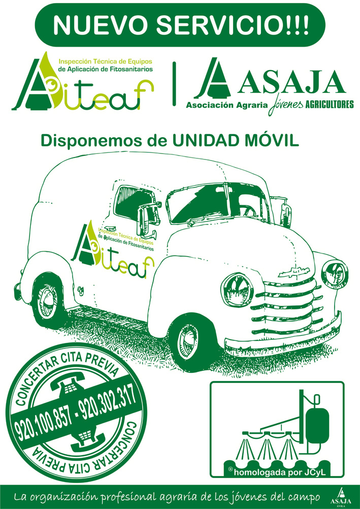 ASAJA de Ávila pone en marcha una unidad móvil de Inspección Técnica de Equipos de Aplicación de Fitosanitarios (ITEAF) para dar servicio a los agricultores de la provincia
