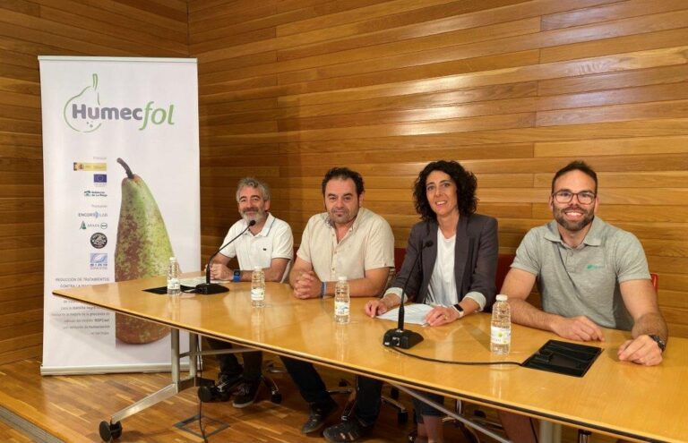 El proyecto de innovación Humecfol desarrolla un sensor que facilitará a los agricultores un mejor control fitosanitario de la mancha negra del peral