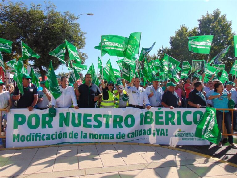 Más de 700 ganaderos alzan su voz contra para modificar la norma de calidad del ibérico en la feria de zafra