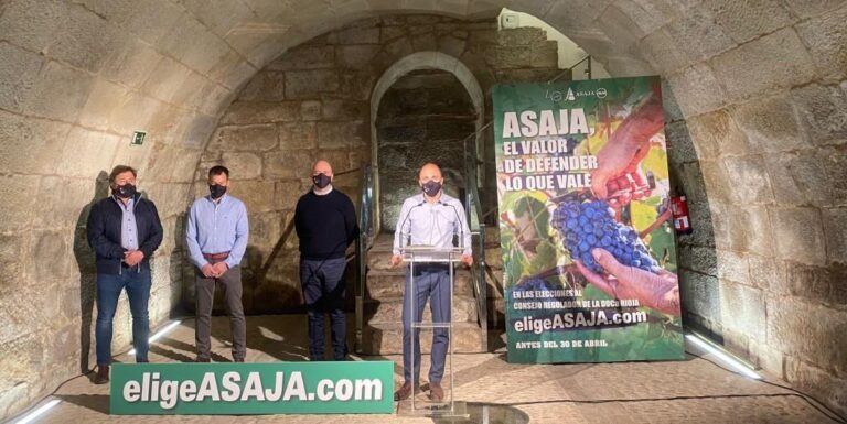Asaja pide el apoyo de los viticultores de Rioja en la renovación del Consejo Regulador por ser un valor seguro para la defensa de sus intereses