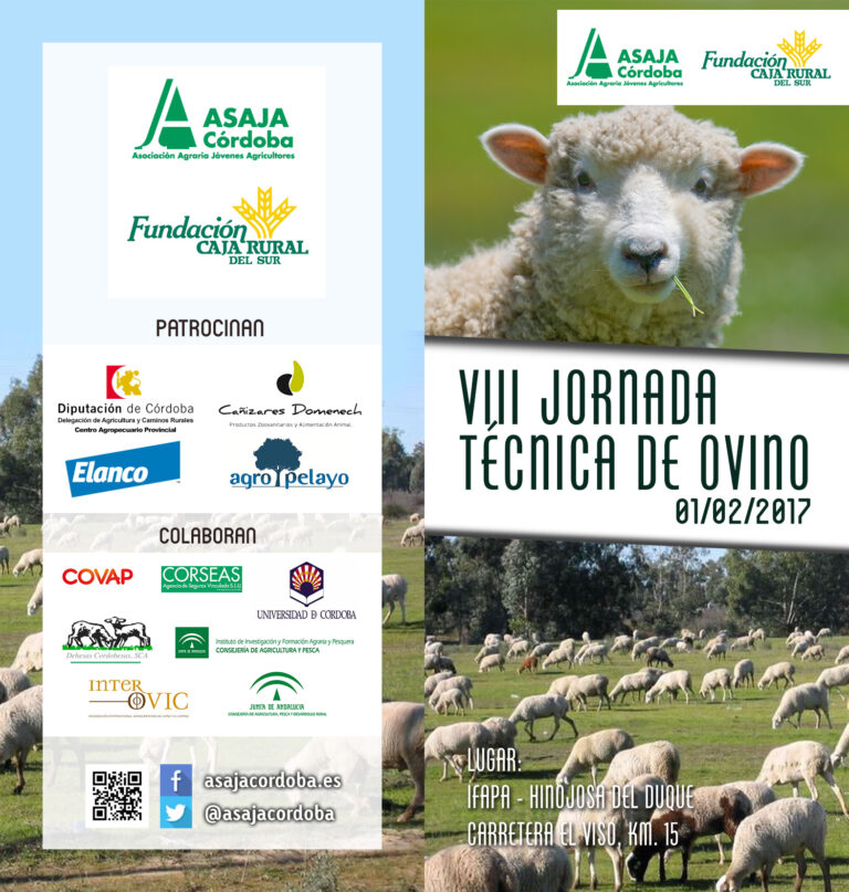 Asaja Córdoba abordará las nuevas formas de producción en la VIII Jornada Técnica de Ovino