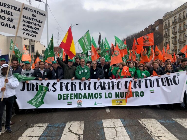 Más de 7.000 agricultores y ganaderos se manifiestan en Extremadura por unos precios justos para el campo