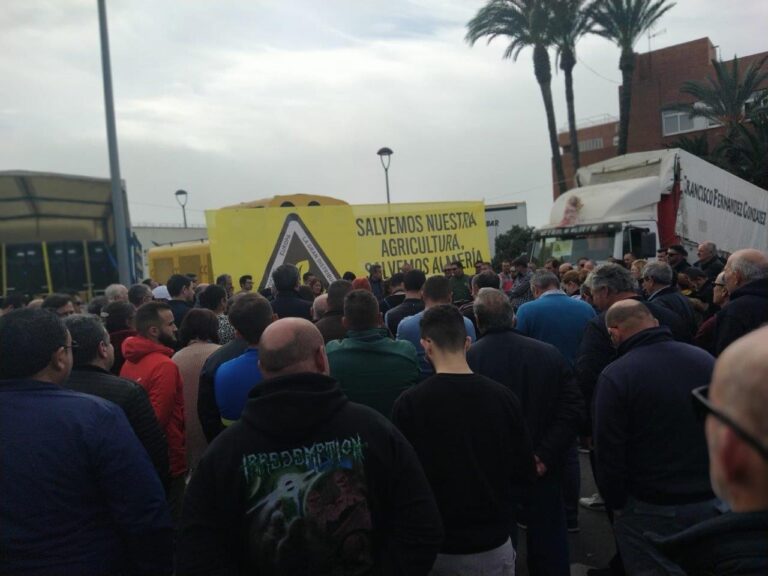 Más de 300 vehículos agrícolas participan en la concentración reivindicativa en Almería