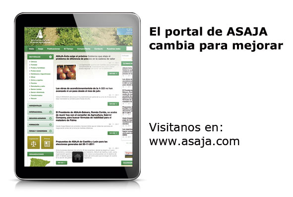 ASAJA les desea Feliz 2012 y les anuncia que hemos cambiamos nuestro Portal