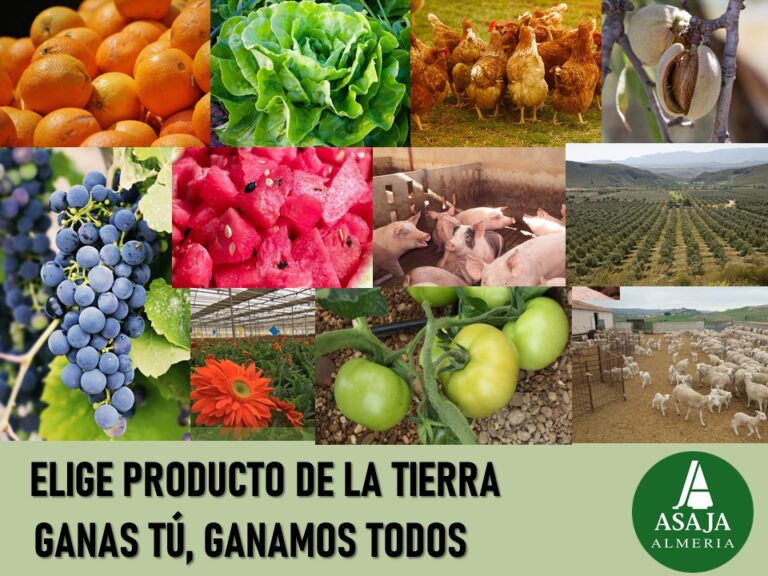Asaja Almería valora la iniciativa de agricultura para reforzar el consumo de productos andaluces y lanza una campaña para poner en valor el sector agroalimentario