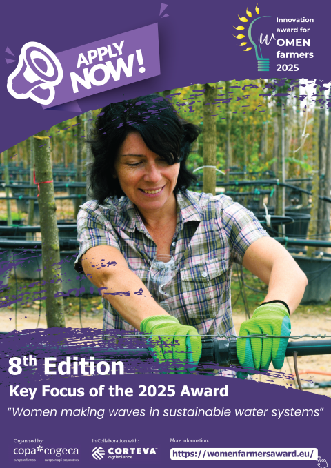 Copa y Cogeca lanzan el 8.º Premio a la Innovación para Mujeres Agricultoras