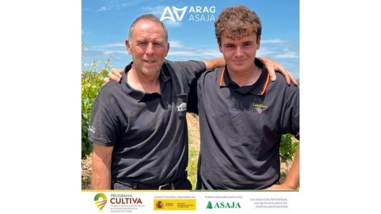 Miguel Mateos-Aparicio, un joven agricultor manchego, conoce el cultivo del viñedo en Uruñuela gracias al Programa Cultiva 2024-25