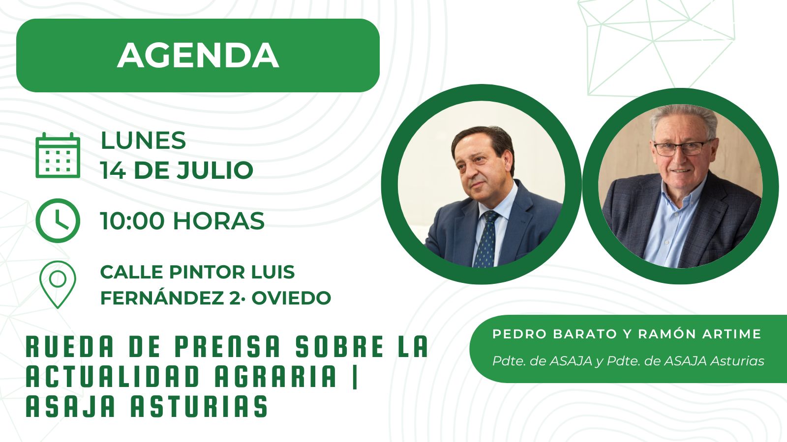 Rueda de prensa sobre la actualidad agraria | ASAJA Asturias