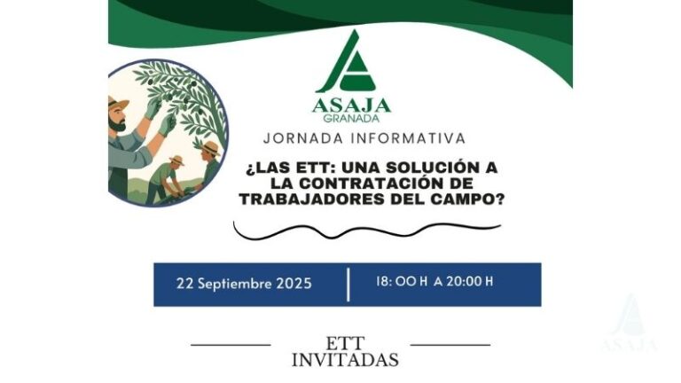 ASAJA GRANADA reúne a ETT para abordar la falta de mano de obra en el campo el 22 de septiembre