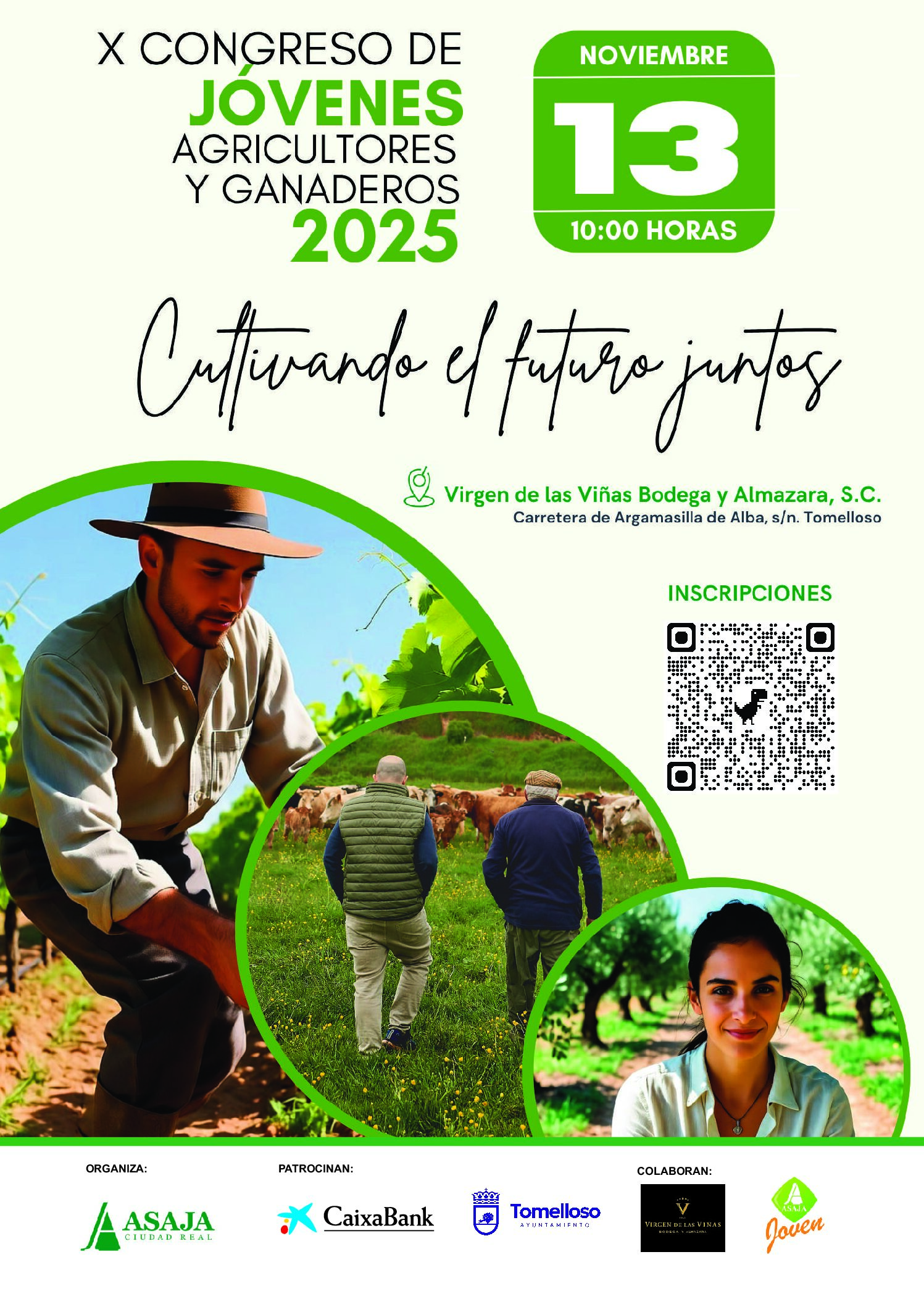 Tomelloso acoge el 13 de noviembre el X Congreso de Jóvenes Agricultores de ASAJA