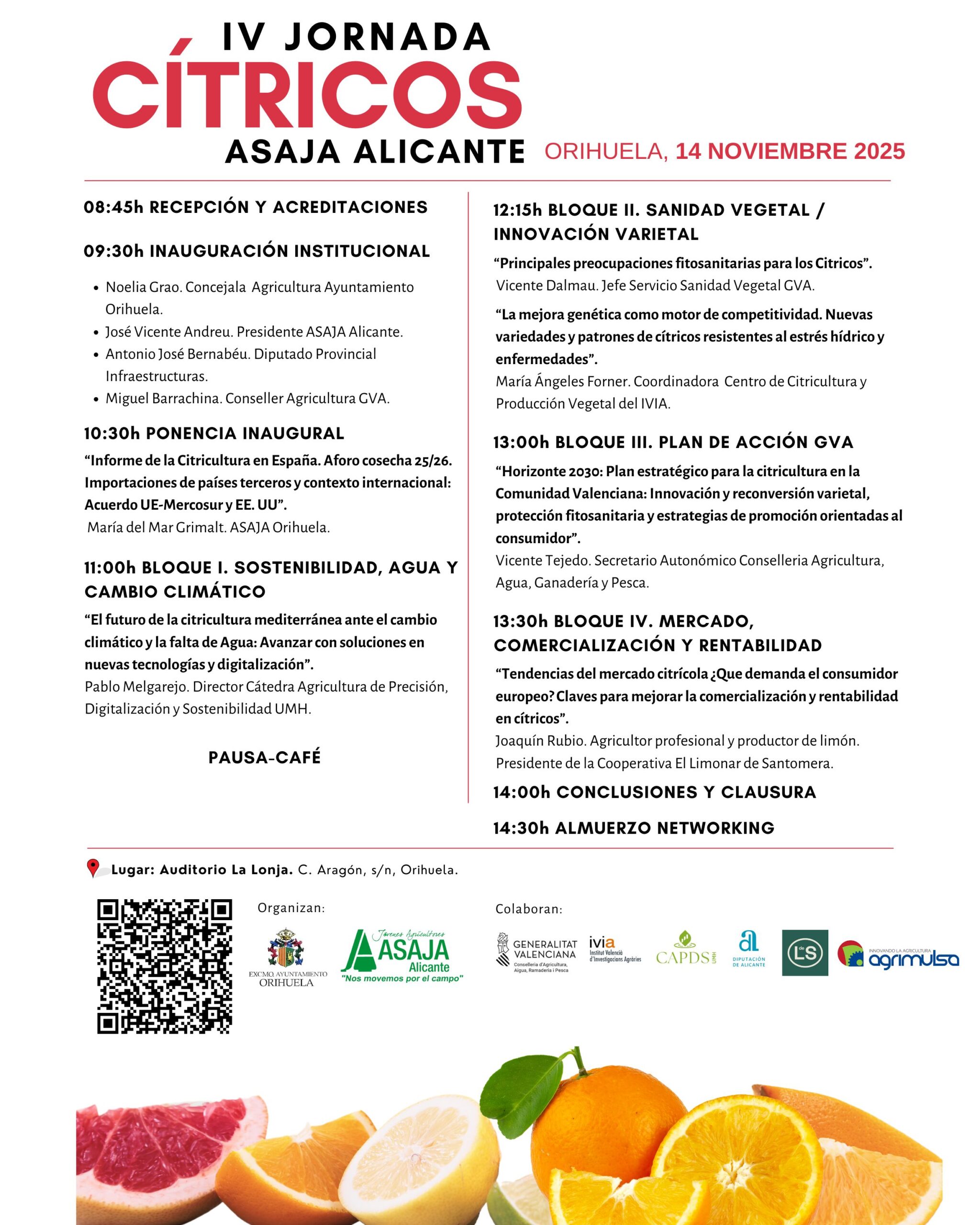 IV Jornada de Cítricos. ASAJA Alicante