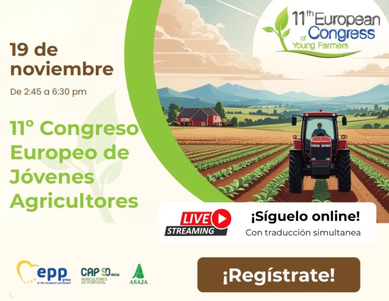 Más de 500 personas participarán en el XI Congreso Europeo de Jóvenes Agricultores en Bruselas
