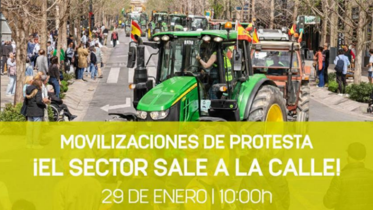 Tractorada en Granada para exigir una PAC fuerte y frenar acuerdos que ponen en riesgo la alimentación