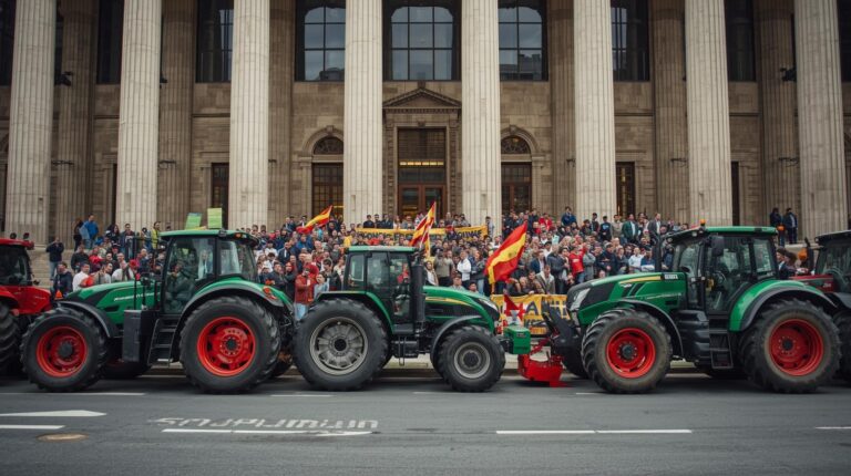 ASAJA y COAG, de Almería, se unen a las movilizaciones del 29-E concentrándose ante la Subdelegación del Gobierno