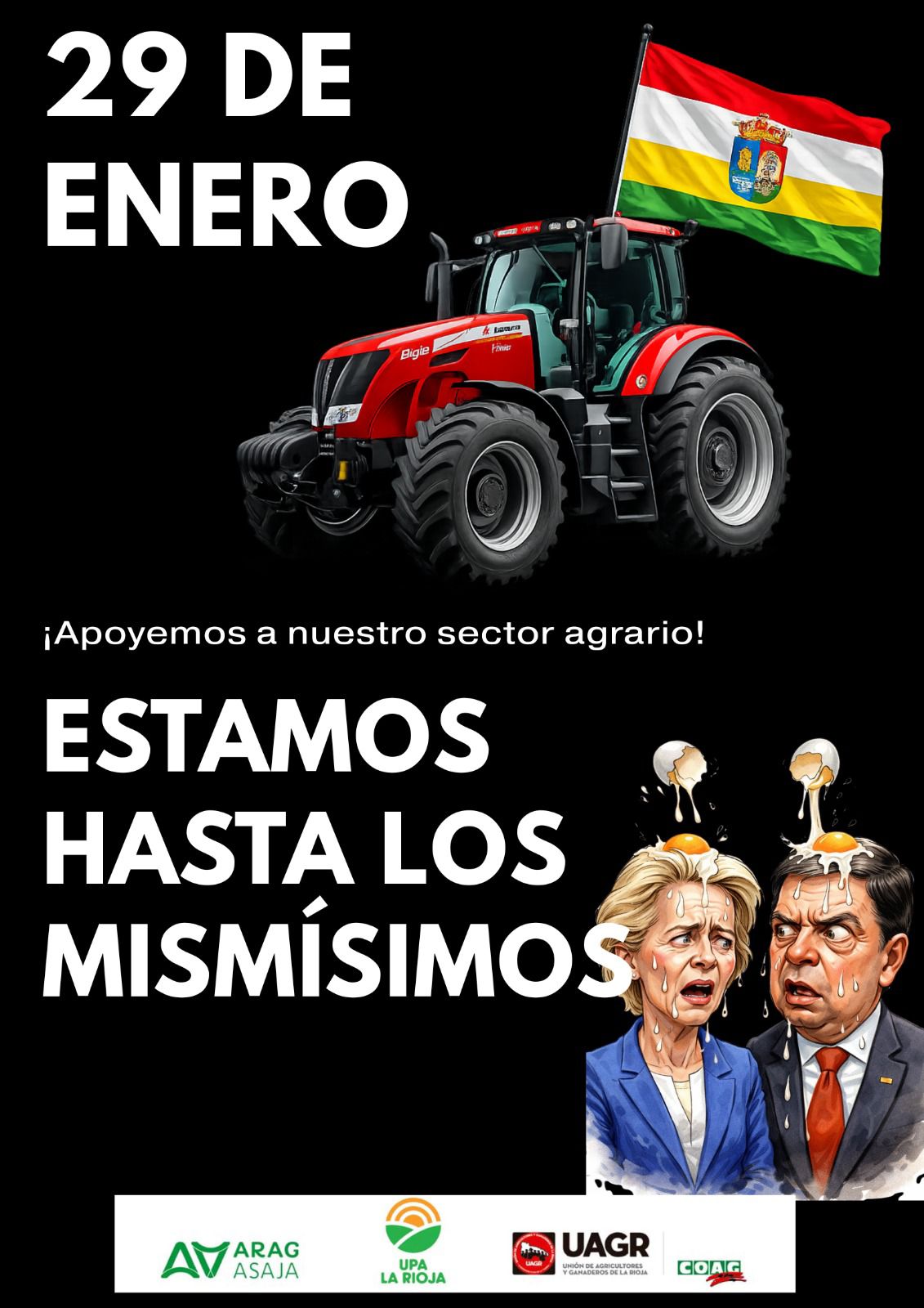 El campo riojano saldrá de nuevo a las carreteras el próximo jueves, 29 de enero