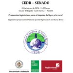 “Propuestas legislativas para el impulso del Agro y lo Rural” CEDR – SENADO