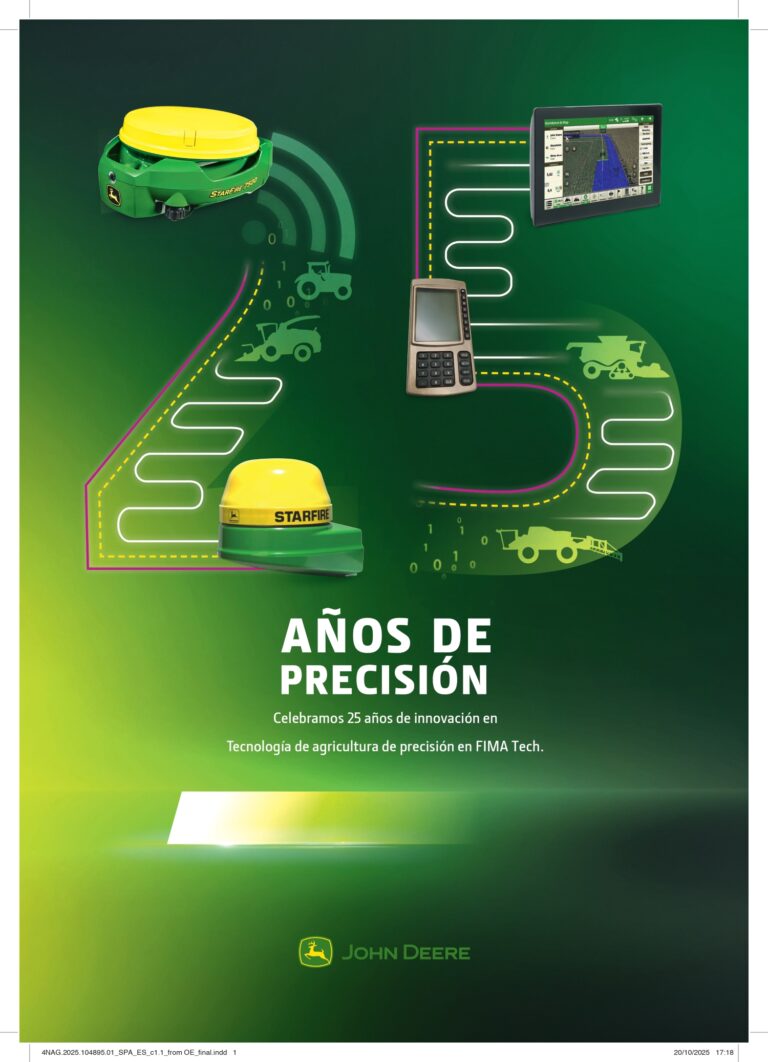 John Deere vuelve a FIMA 2026 para celebrar 25 años de Agricultura de Precisión en ‘FIMA Tech’